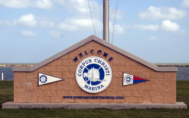 Corpus Christi, Texas Marina Welcome Sign